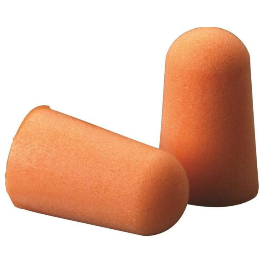 3M 1100 Polyurethane Foam Earplugs, 29 DB NRR, Orange