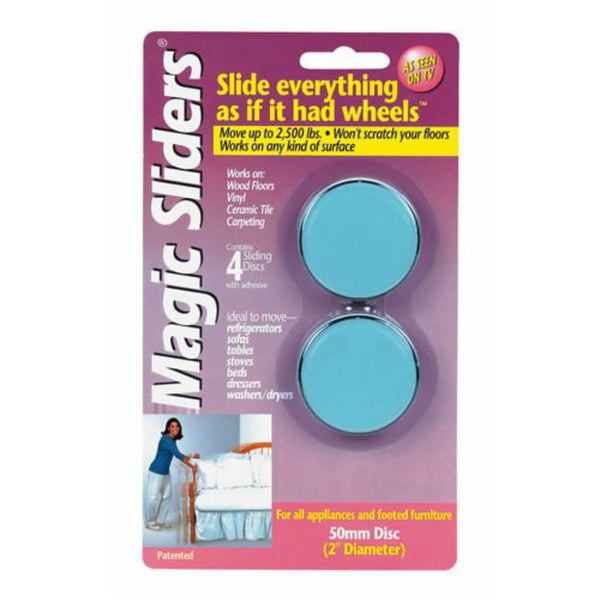 Magic Sliders 14050 Clip Strip Round Furniture Slide Glide, 2500 Lbs, 50 mm