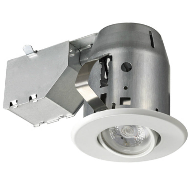 Globe Electric 91194 LED Recessed Kit Adjustable Gimbal, White, 3"