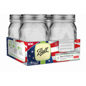 Ball 1440069056 Keepsake Collection Regular Mouth Jars, 16 Oz, 4 Pack