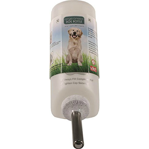 Lixit 30-0685-036 Water Bottle for Medium To Large Breed Dogs, 1 Qt, #DW-32