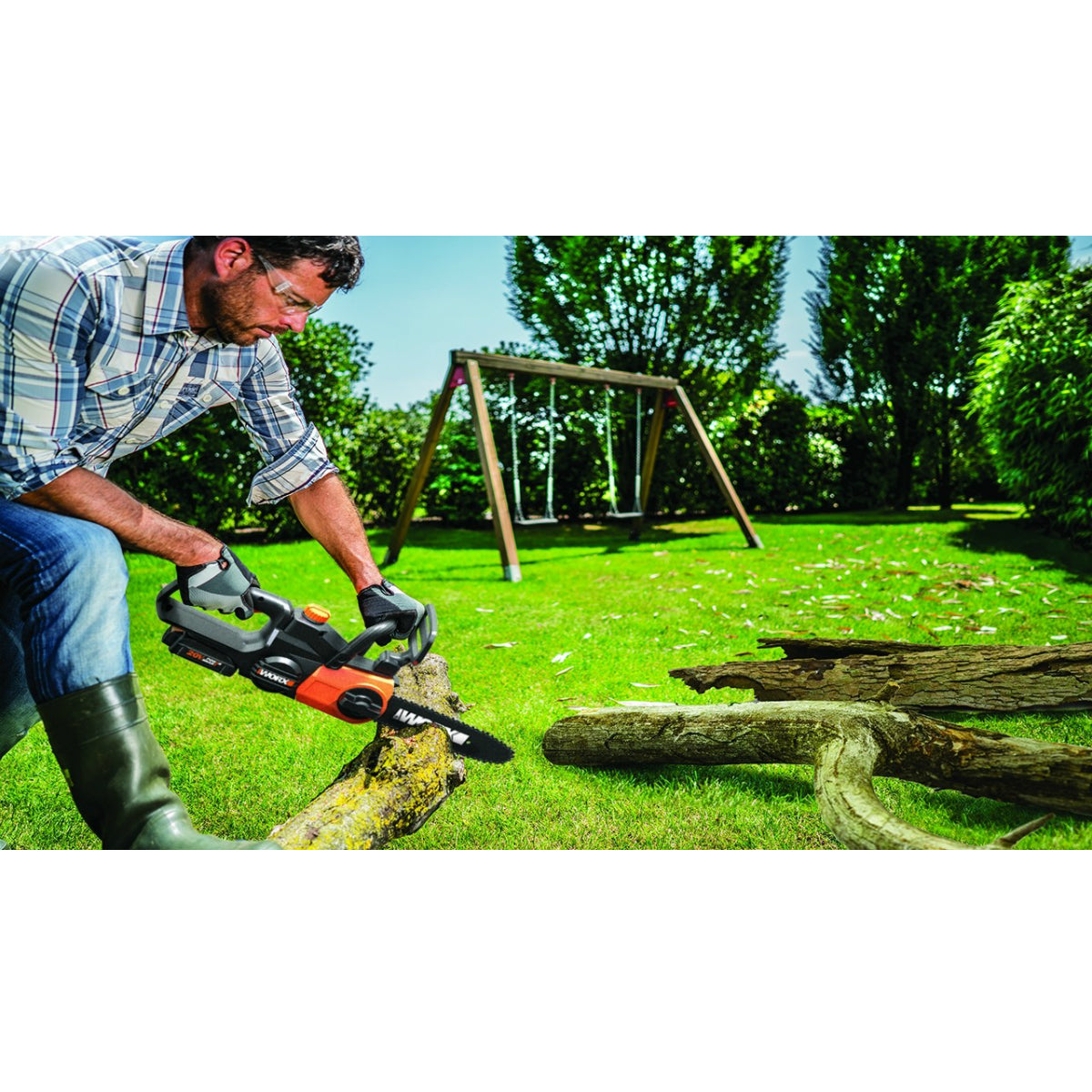 Worx WG322 Cordless Chainsaw with Auto-Tension, 10, 20V – Toolbox