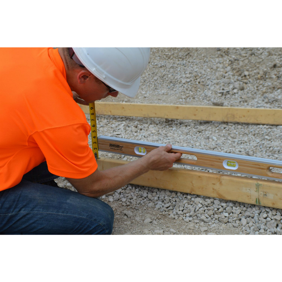 Johnson 1610-4800 Non Magnetic Bamboo Level, 48"