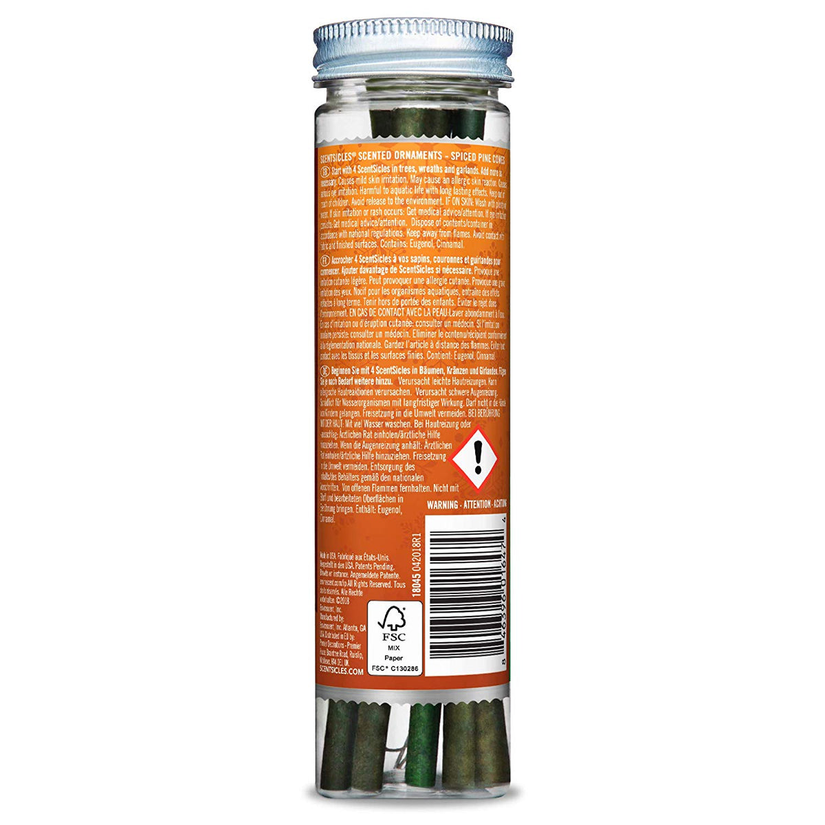 Scentsicles 04561-012 Spiced Pine Cones Scented Ornaments, 6-Pieces