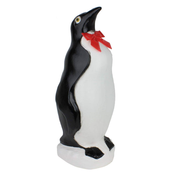 Union 76820 Penguin with Bow Christmas Statue with Cord & Light, 22"