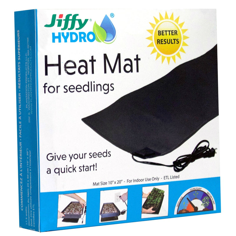 Jiffy JHHEATMAT-8 Hydro Heat Mat for Seedling, 10" x 20"