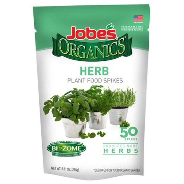 Jobe’s Organics 06127 Herb Plant Food Spikes, 50-Pack