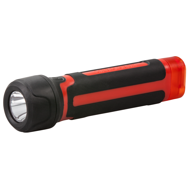 Life Gear BA38-60633-RED Stormproof Signal Light w/ Whistle Tail-Cap, 120 Lumens