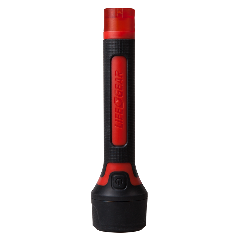 Life Gear BA38-60633-RED Stormproof Signal Light w/ Whistle Tail-Cap, 120 Lumens