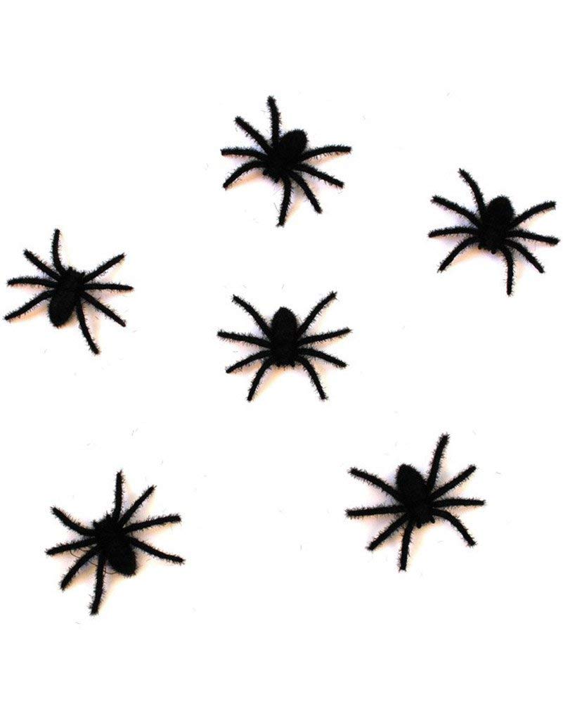 Fun World 91074K Halloween Mini Hairy Spider, Black