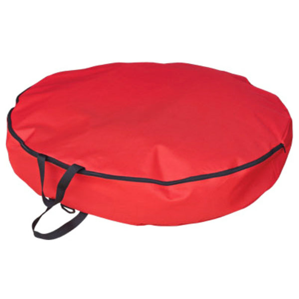 Simple Living 182104-S Artificial Wreath Storage Bag with Handles, Red, 36"