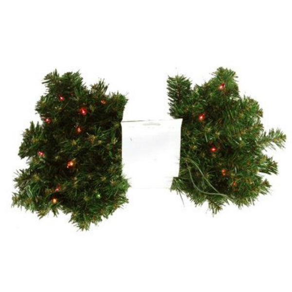 Holiday Wonderland 277-G7131-9/10C35 PVC Artificial Garland w/ Lights, 9 Feet x 10 Inch