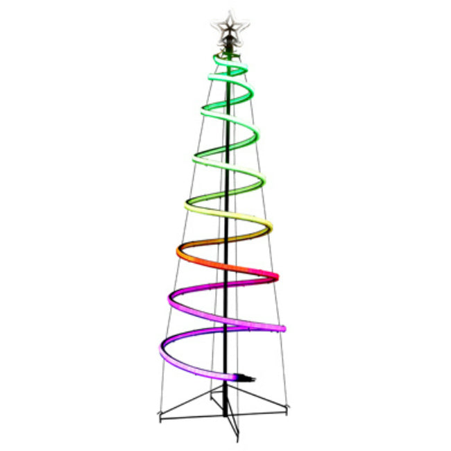Holiday Wonderland X17ELNXM3DMK03126FT24VRGB Neon Flex Spiral Tree, 6 Feet