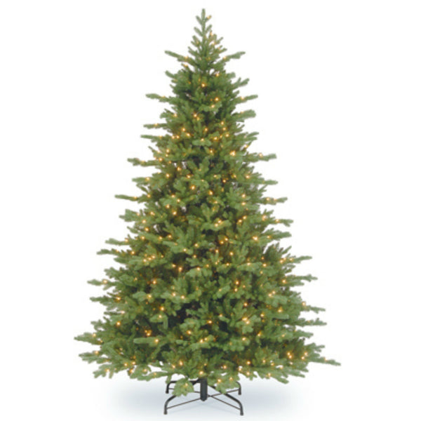 National PEVN2-309P-90 Vienna Fir Artificial Hinged Tree, 1000 Clear Lights, 9 Feet