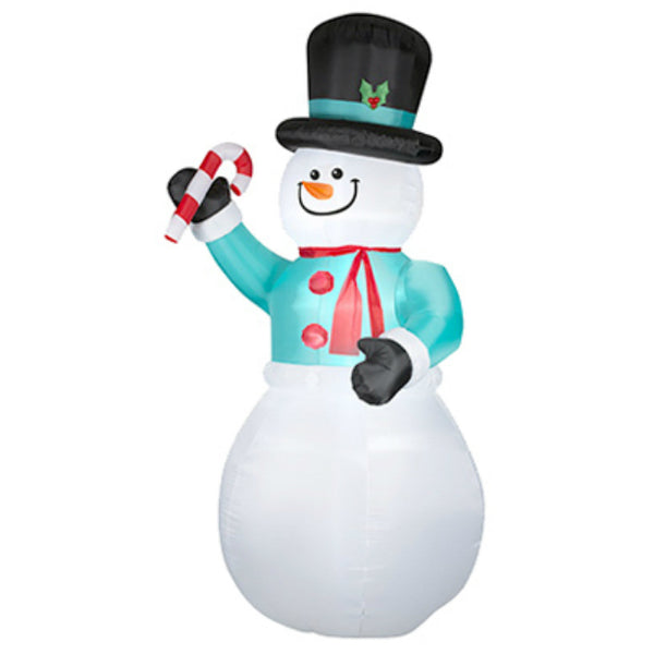 Gemmy 36716 Christmas Inflatable Snowman with Candy Cane, 12 Feet