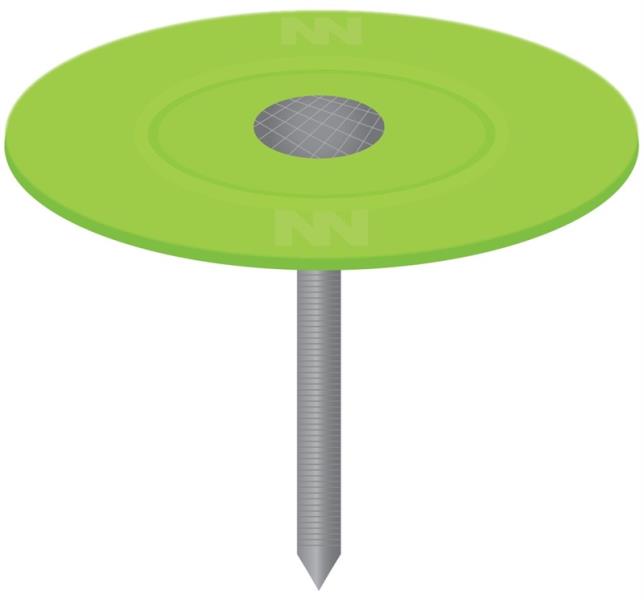 Stinger 0135053 Plastic Cap Ring Shank Nails, Electro-Galvanized, 1"