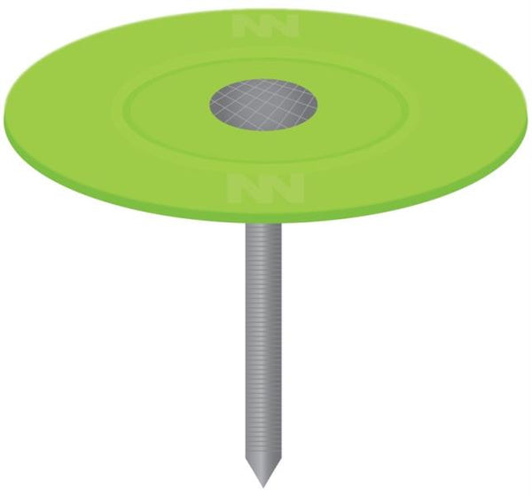 Stinger 0135053 Plastic Cap Ring Shank Nails, Electro-Galvanized, 1"