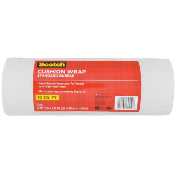 Scotch 7920-ESF Standard Bubble Cushion Wrap, Nylon, 12" x 10'