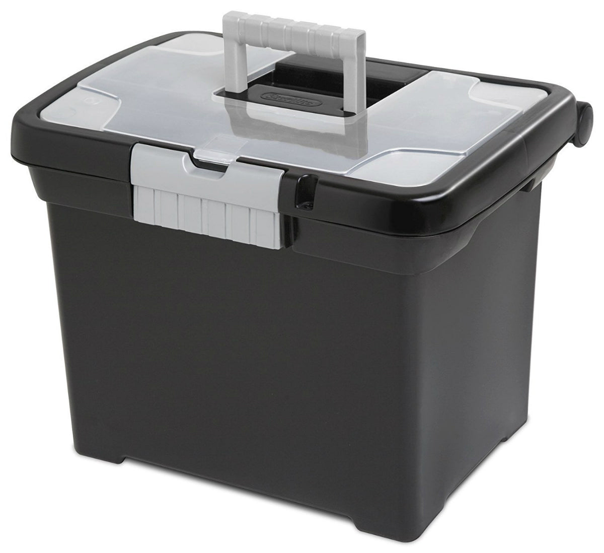 Sterilite 18719004 Portable File Box with Titanium Handle