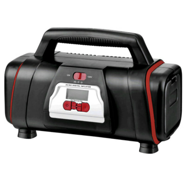 Master Mechanic 1203S470 Home/Auto Inflator w/ Pressure Valve Adaptor, 12V/120V