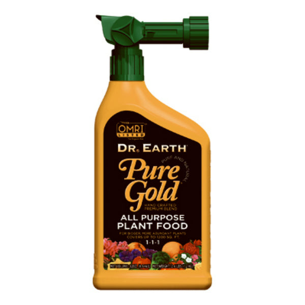 Dr. Earth 1035 Pure Gold All Purpose Plant Food, 1-1-1, 32 Oz RTU