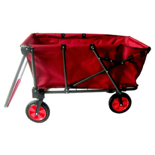 Zenithen OB002S1 Folding Work Wagon with Detachable Wheels, Red, Large