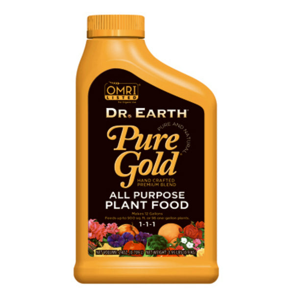 Dr. Earth 1040 Pure Gold All Purpose Plant Food Concentrate, 1-1-1, 24 Oz