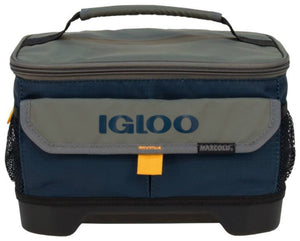 Igloo 63029 MaxCold Outdoor Cooler with Comfort-Grip Handle, Blue / Tan