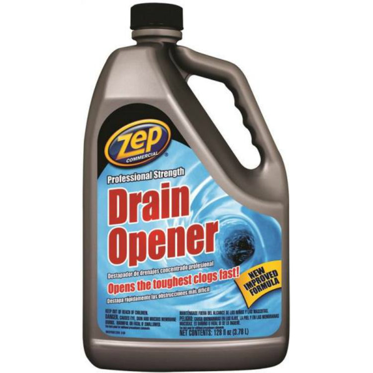 Zep Commercial U39524 Professional Strength Drain Opener, 128 Oz