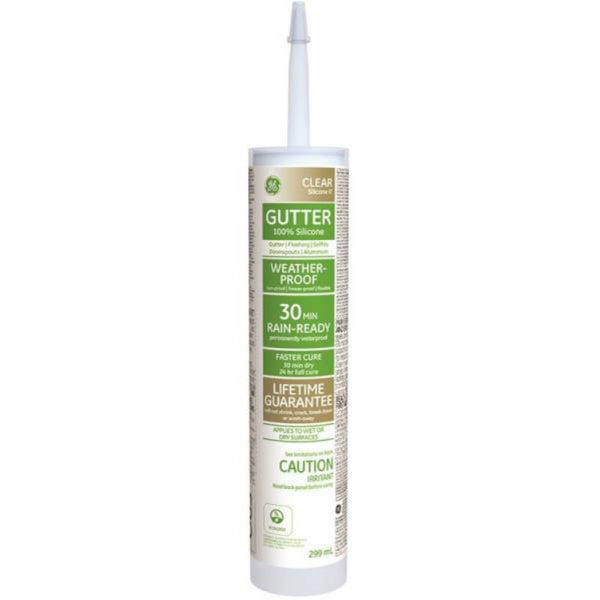 GE® SE2171 Silicone II Gutter Caulk, Clear, 290 mL