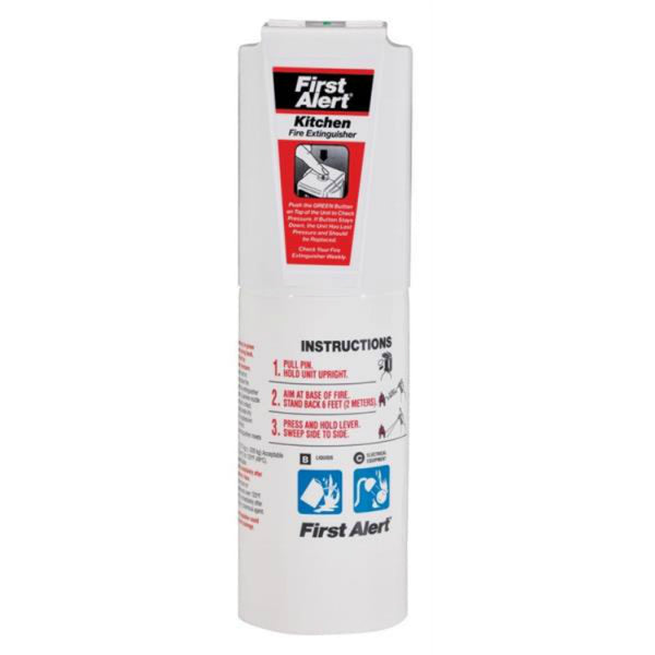 First Alert KFE2S5A Kitchen Fire Extinguisher, UL Rated 5-B:C, White