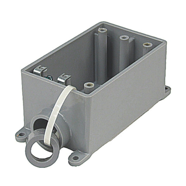 Carlon FSEB-075050 PVC Single Gang FSE Box, Gray, 3/4"