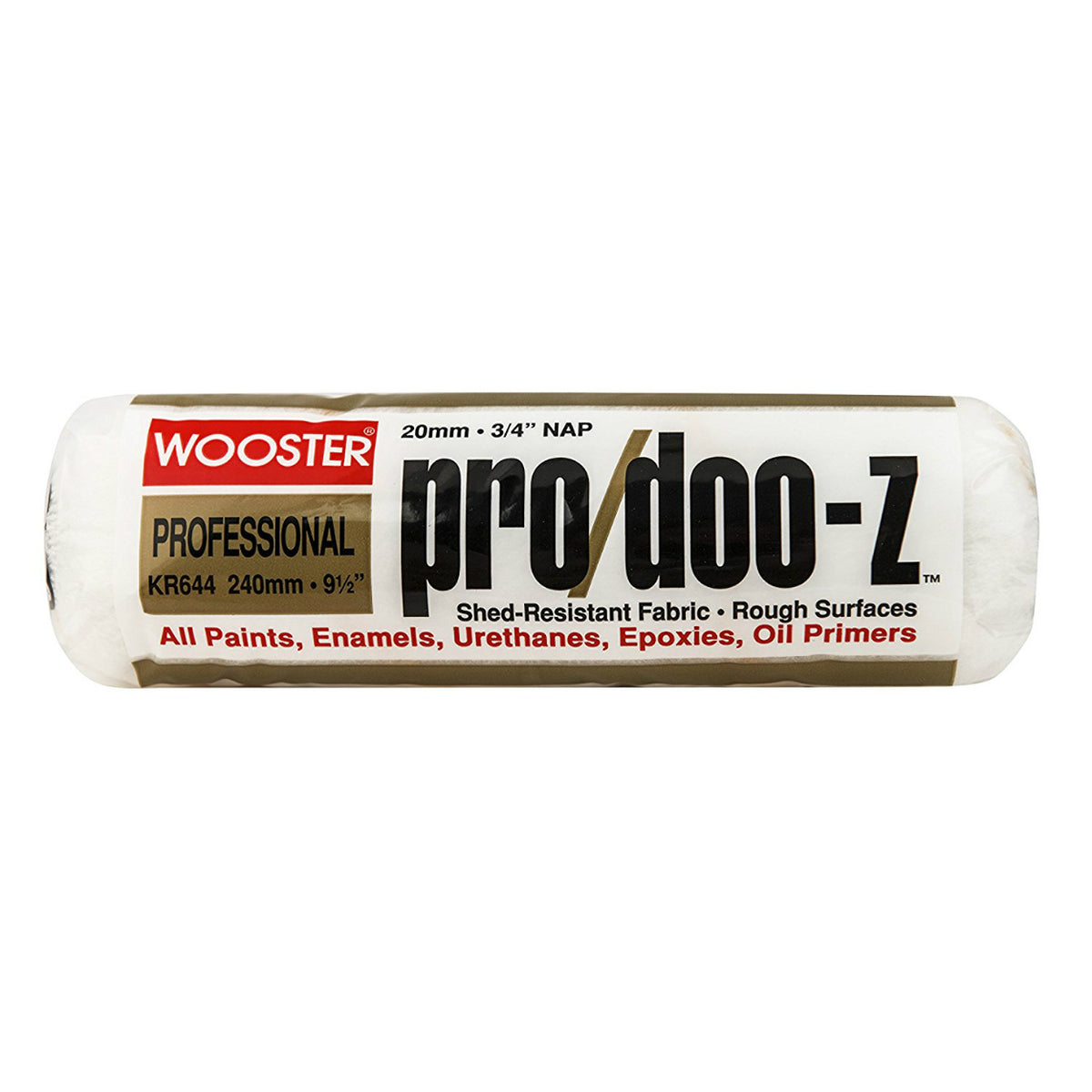 Wooster KR644-9-1/2 PRO/DOO-Z Smooth Paint Roller Cover, 9-1/2", 3/4" NAP