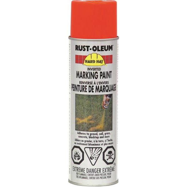Rust-Oleum N2358838 Professional Inverted Marking Paint Spray, Red-Orange, 15 Oz