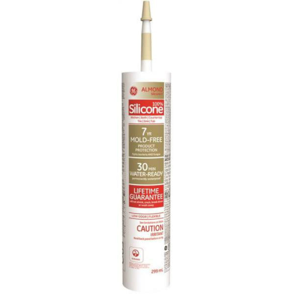 GE® SE2181 Silicone II Kitchen & Bath Caulk, Almond, 10.1 Oz