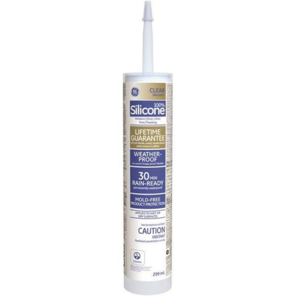 GE® SE2184 Silicone II Window & Door Caulk, Clear, 299 mL
