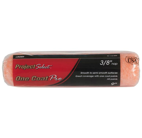 Linzer RC1143 Project Select One Coat Pro Roller Cover, 9", 3/8" NAP