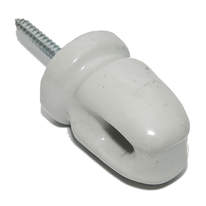 Fi-Shock MP-1929 Large Screw-In Insulator for Wooden Post, Porcelain