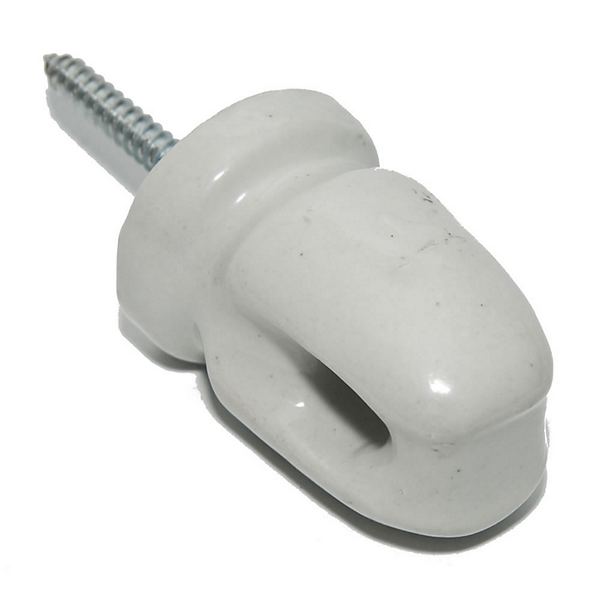 Fi-Shock MP-1929 Large Screw-In Insulator for Wooden Post, Porcelain