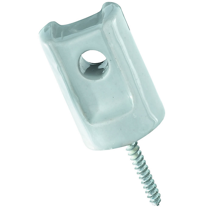 Fi-Shock MP-1933 Small Screw-In Insulator for Wooden Post, Porcelain