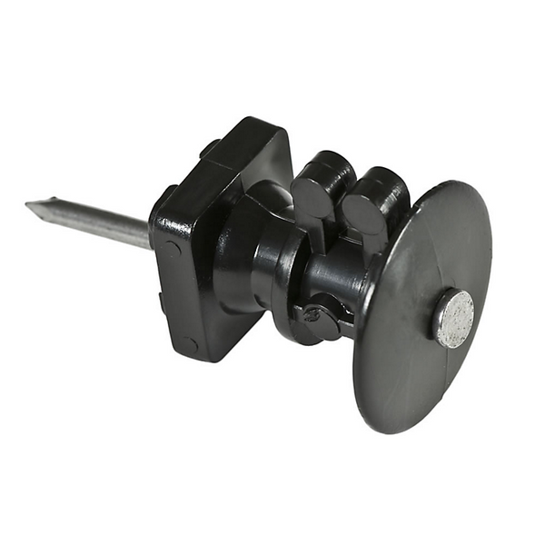 Red Snap'R IWKNB-RS Wood Post Knob Economy Insulator, Black