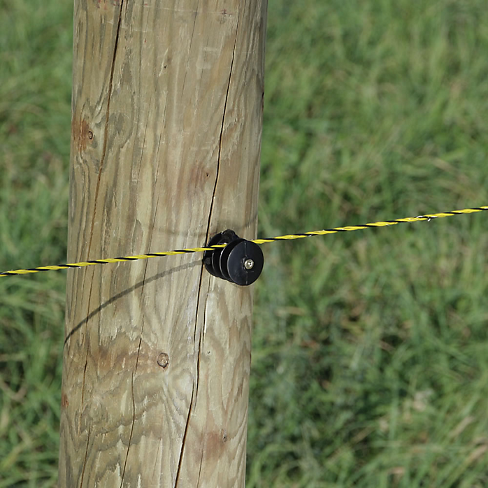 Red Snap'R IWKNB-RS Wood Post Knob Economy Insulator, Black