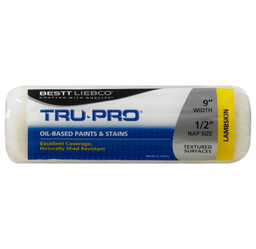 Tru-Pro 578110900 Lambskin Oil-Based Paint & Stain Cover, 9", 1/2" NAP