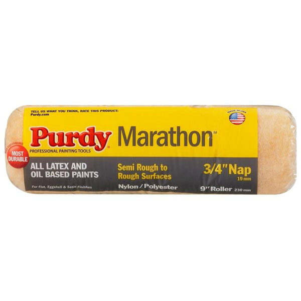 Purdy 144602094 Marathon All Latex & Oil Based Paint Roller Cover, 9", 3/4" NAP