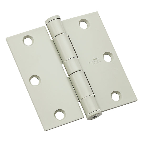 National Hardware N236-114 Standard Weight Template Hinge, Prime Coat White,3.5"