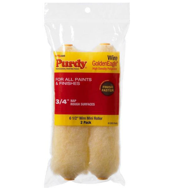 Purdy 140605065 Golden Eagle Wire Mini Roller Cover, 6-1/2", 2 pack