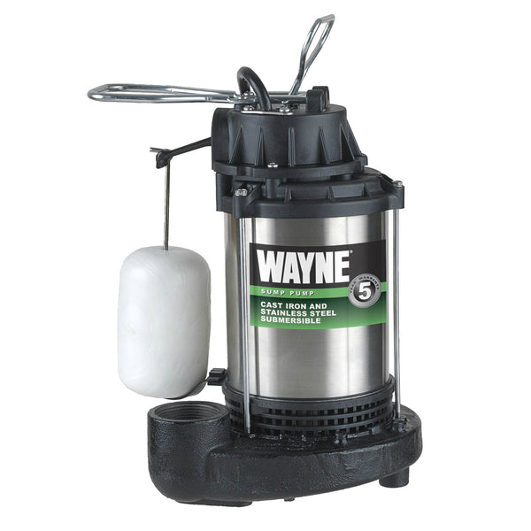 Wayne CDU1000 Cast Iron & Stainless Steel Submersible Sump Pump, 1 HP