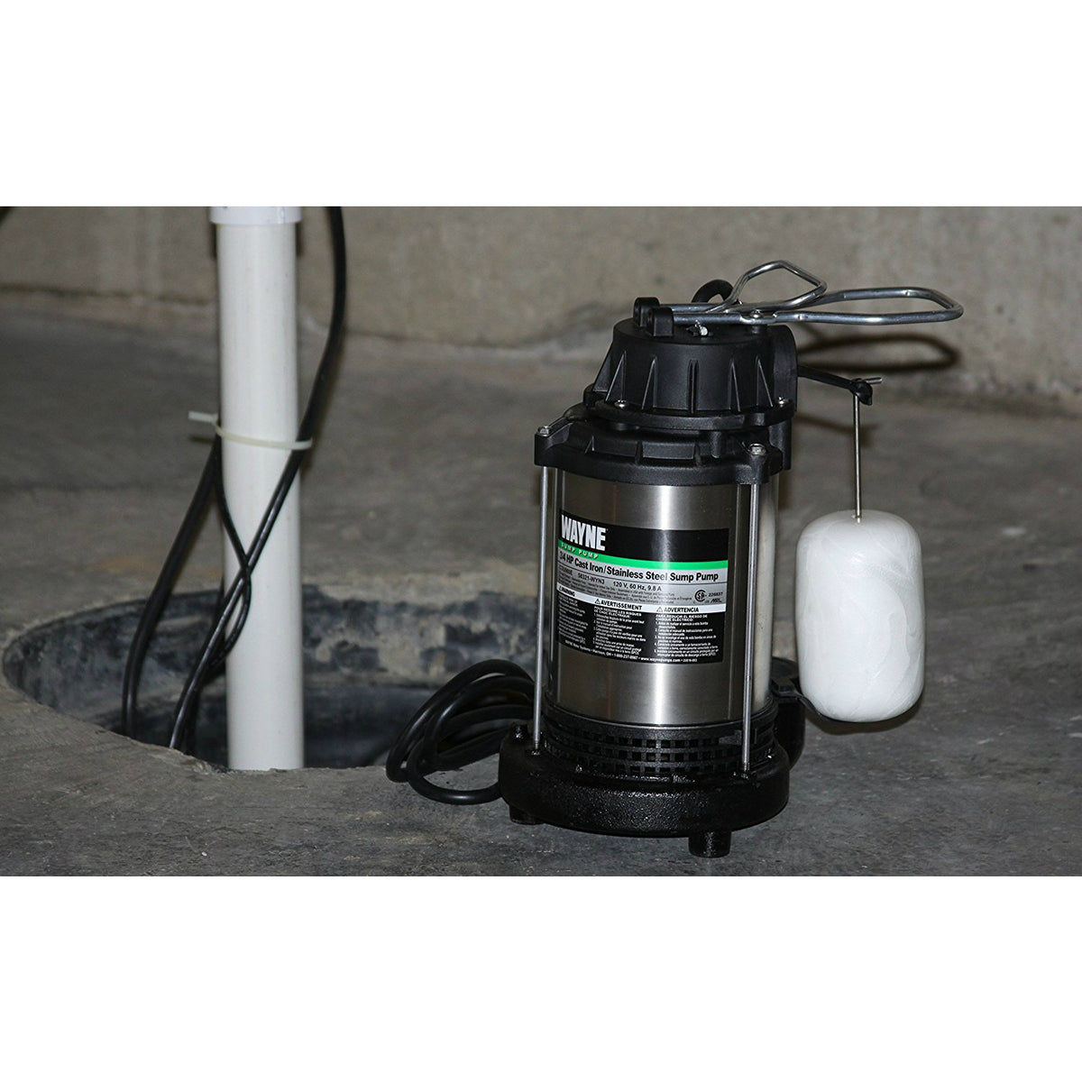 Wayne CDU1000 Cast Iron & Stainless Steel Submersible Sump Pump, 1 HP