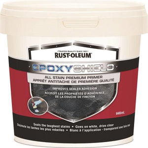 Rust-Oleum 257885 EPOXYSHIELD All Stain Premium Primer, Clear, 946 mL