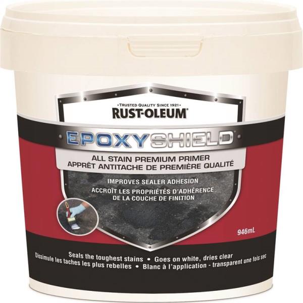 Rust-Oleum 257885 EPOXYSHIELD All Stain Premium Primer, Clear, 946 mL